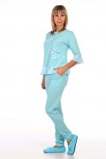 П-3000 Пижама РАССВЕТ голубая (р.44-54),кулирка - 1