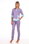 П-3000 Пижама РАССВЕТ сиреневая (р.44-54),кулирка - 1