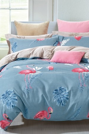 6356 КПБ ФЛАМИНГО, сатин на молнии