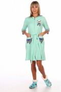Халат женский Мишутка ментол - 1