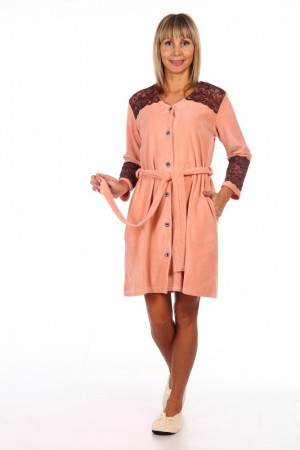 М-3053 Халат ВУАЛЬ (44-54), велюр